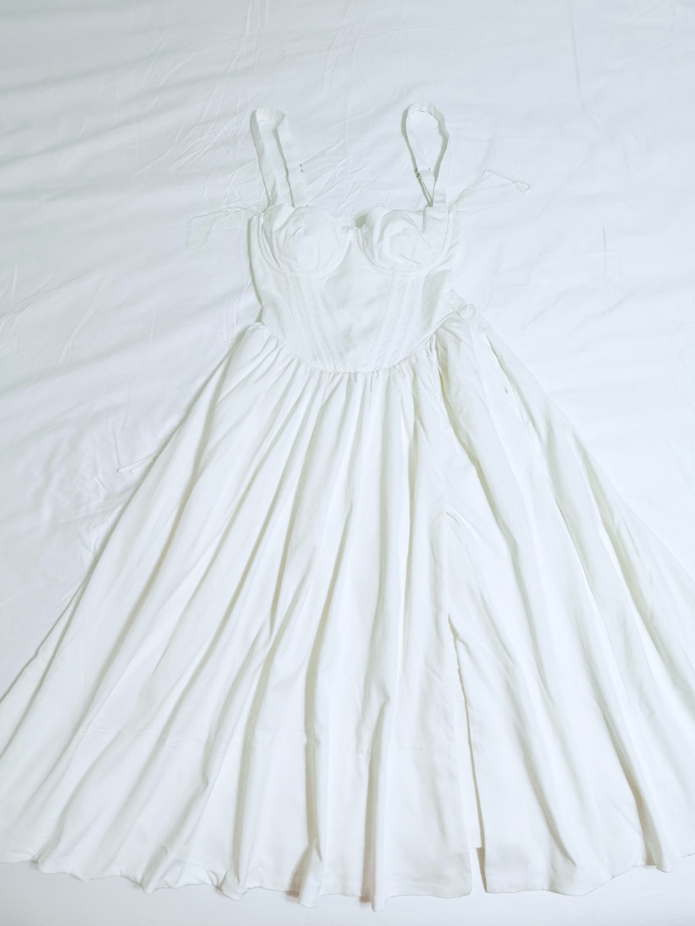 HOUSE OF CB 'Kelly' White Corset Midi Dress S Cup A-C NWOT - Picture 7 of 11